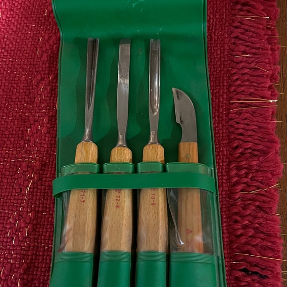 Wood Carving Tool Set with Wooden Handles - Picture 3 of 8